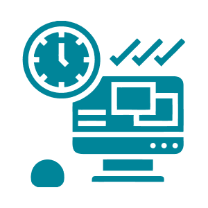 Time management and technology symbols